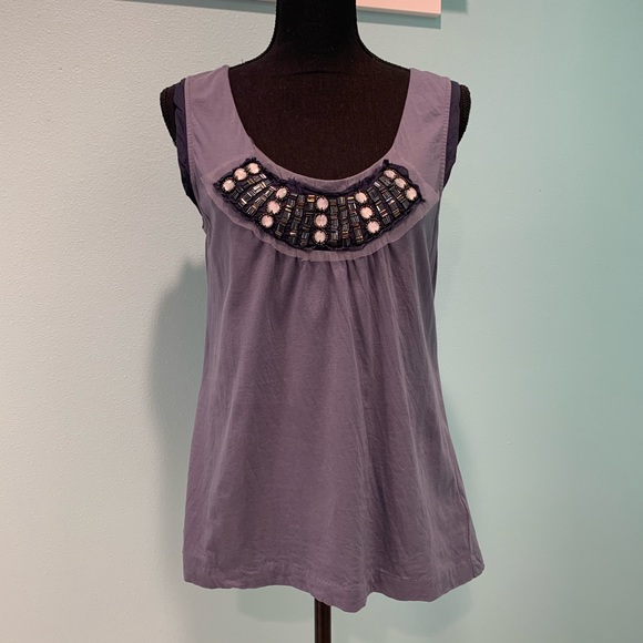 Anthropologie Tops - 🐳 4 for $12 Anthropologie Deletta embellished tank M